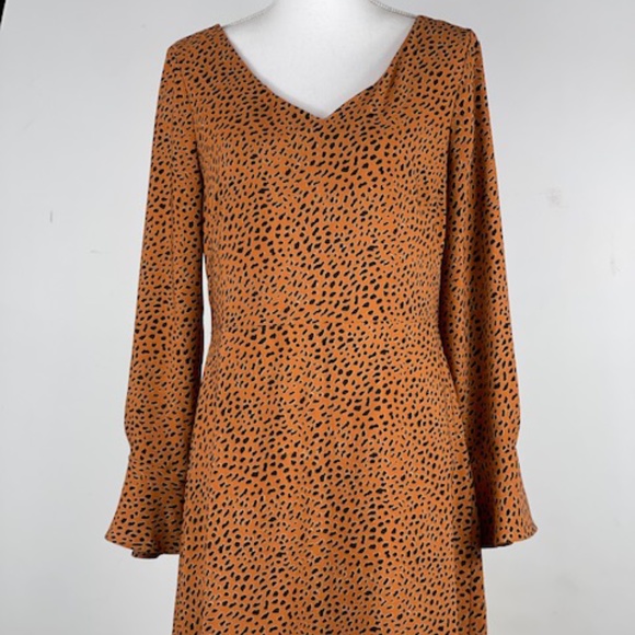 Ann Taylor Dresses & Skirts - Orange & Black Long Sleeved $15 Sz 8 Excellent C.